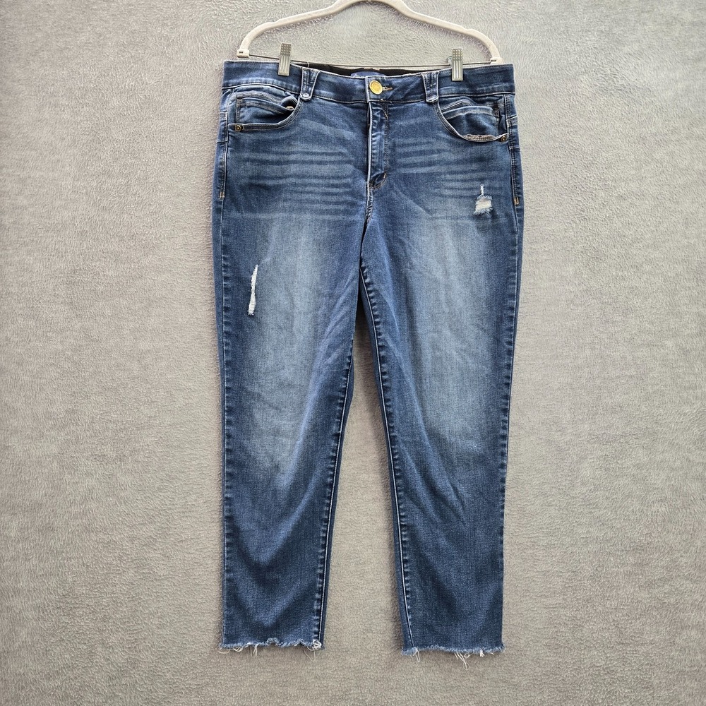 Democracy Jeans‎ 16 Blue Denim Absolution Raw Hem